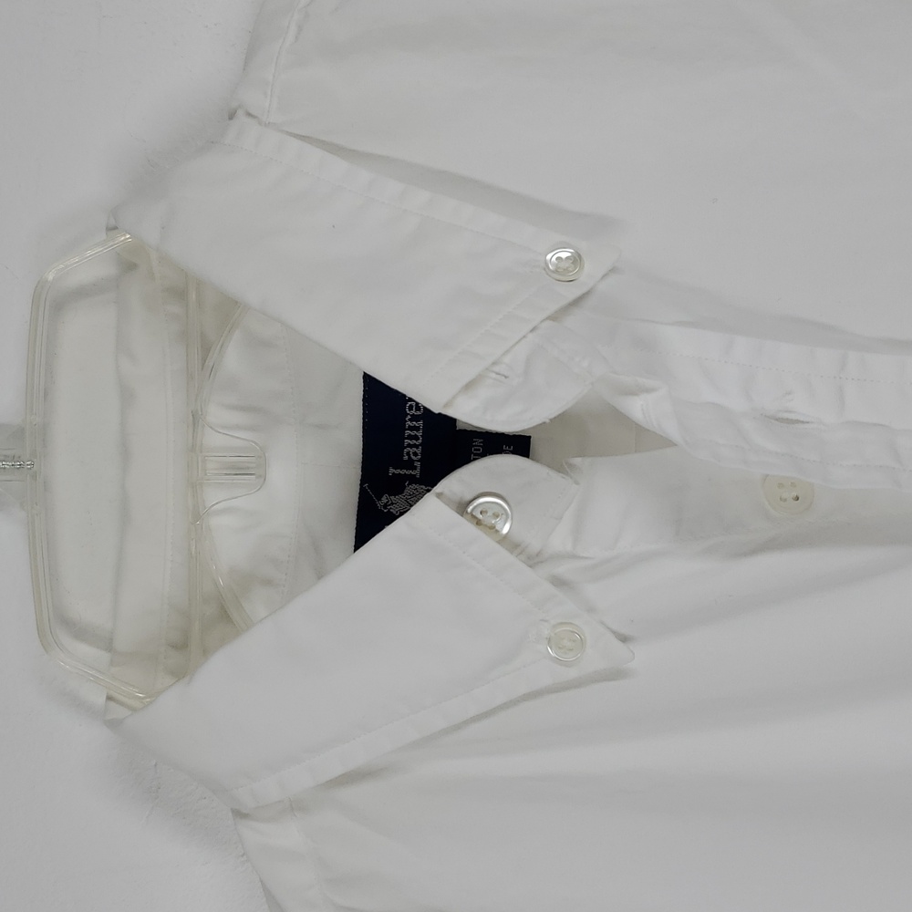 Ralph Lauren White Oxford Button Down Shirt Classic Fit Preppy - Picture 2 of 11